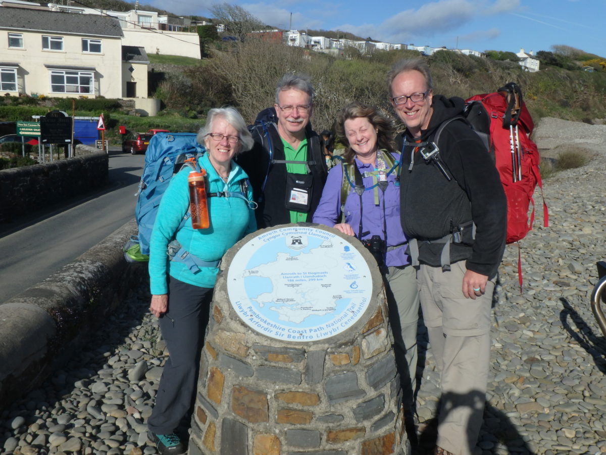 Day 1–Wednesday, April 12. Amroth to Saundersfoot (4 miles)