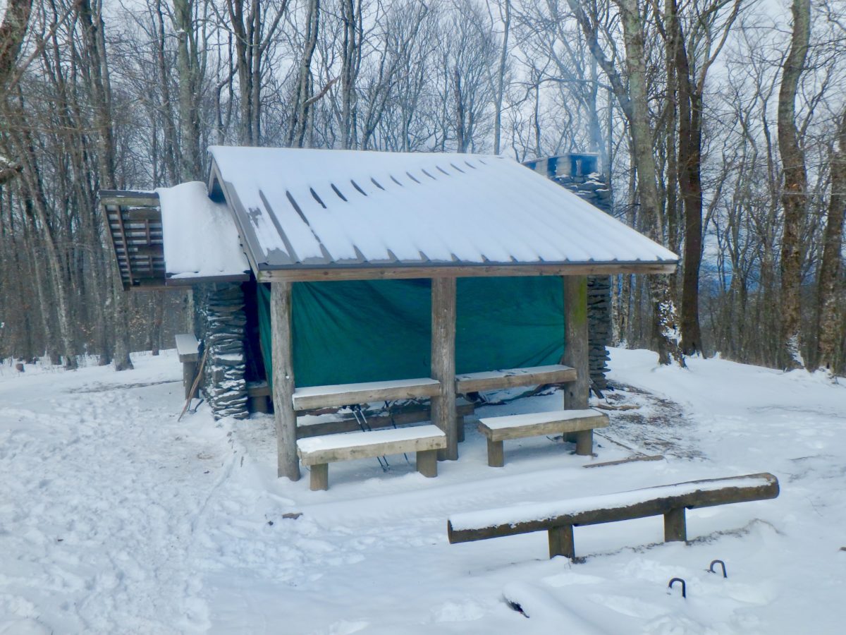 Day 24, Wednesday, March 7. Derrick Knob Shelter—Zero Day